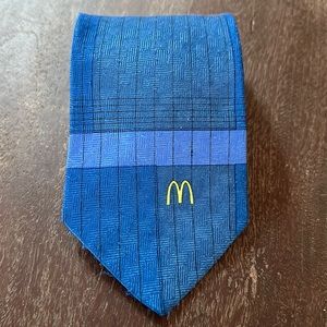 Vintage McDonald’s Royal Blue Check Design Neck Tie